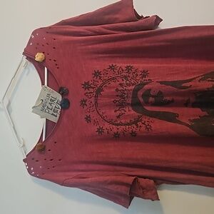 Magnolia Pearl Love Co Crown of Our Lady T Dress. Roza. NWT. Boyfriend Cut